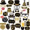 70th Birthday Photo Booth Props(41Pcs), 70 Fabulous Party Supplies, Gold and Black Birthday Favor Decorations